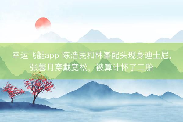 幸运飞艇app 陈浩民和林峯配头现身迪士尼，张馨月穿戴宽松，被算计怀了二胎